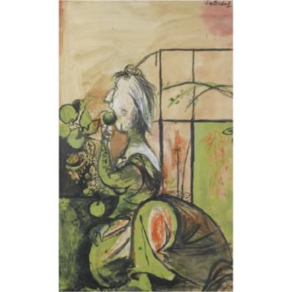 Woman Eating An Apple by Graham Sutherland