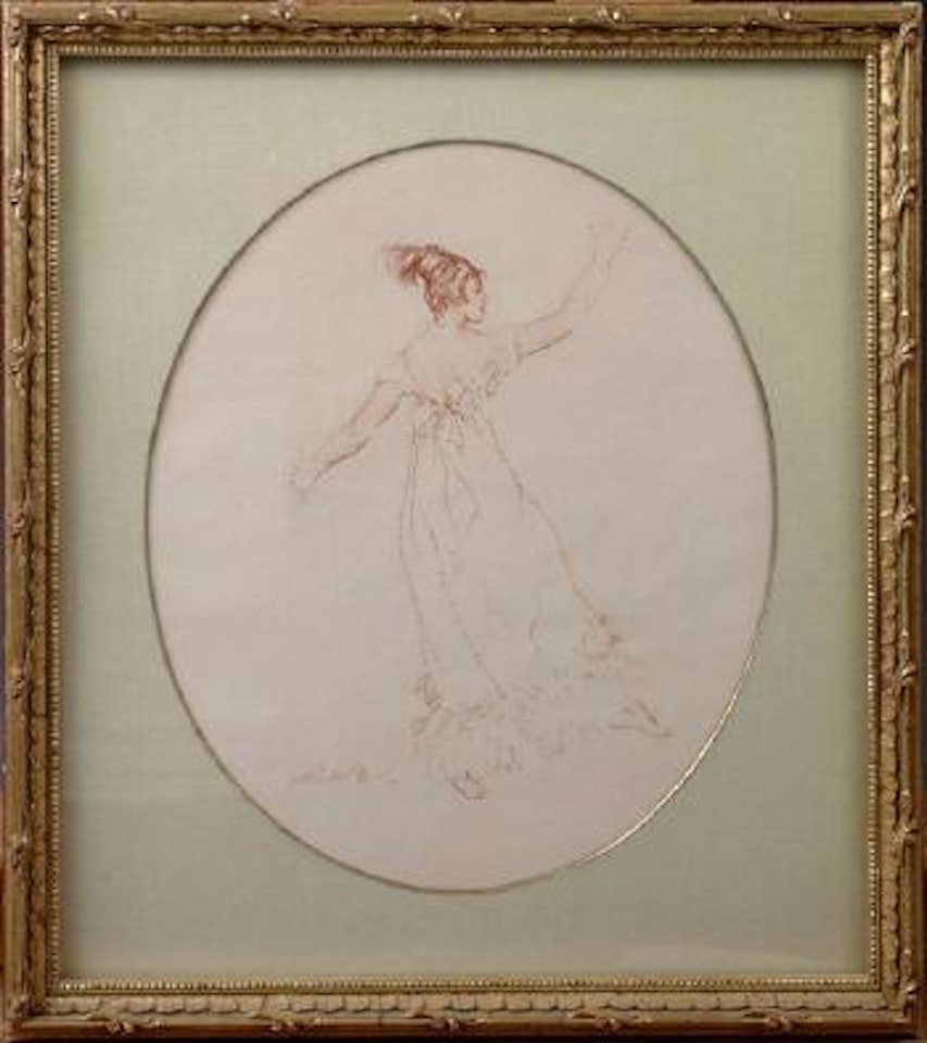 Study of a young woman dancing (Cecilia Green) by William Russell Flint