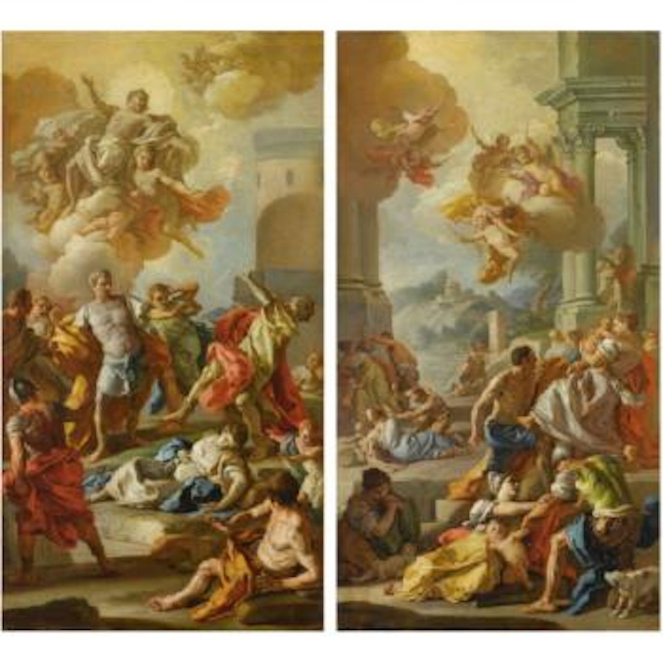 Martirio Di Santa Barbara Strage Degli Innocenti by Francesco de Mura