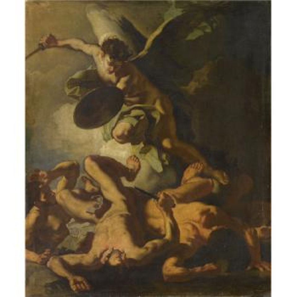 San Michele Arcangelo Combatte Gli Angeli Ribelli by Francesco Solimena