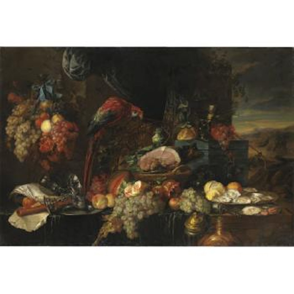 Natura Morta Con Frutta, Ostriche E Un Pappagallo by Jan Davidsz de Heem