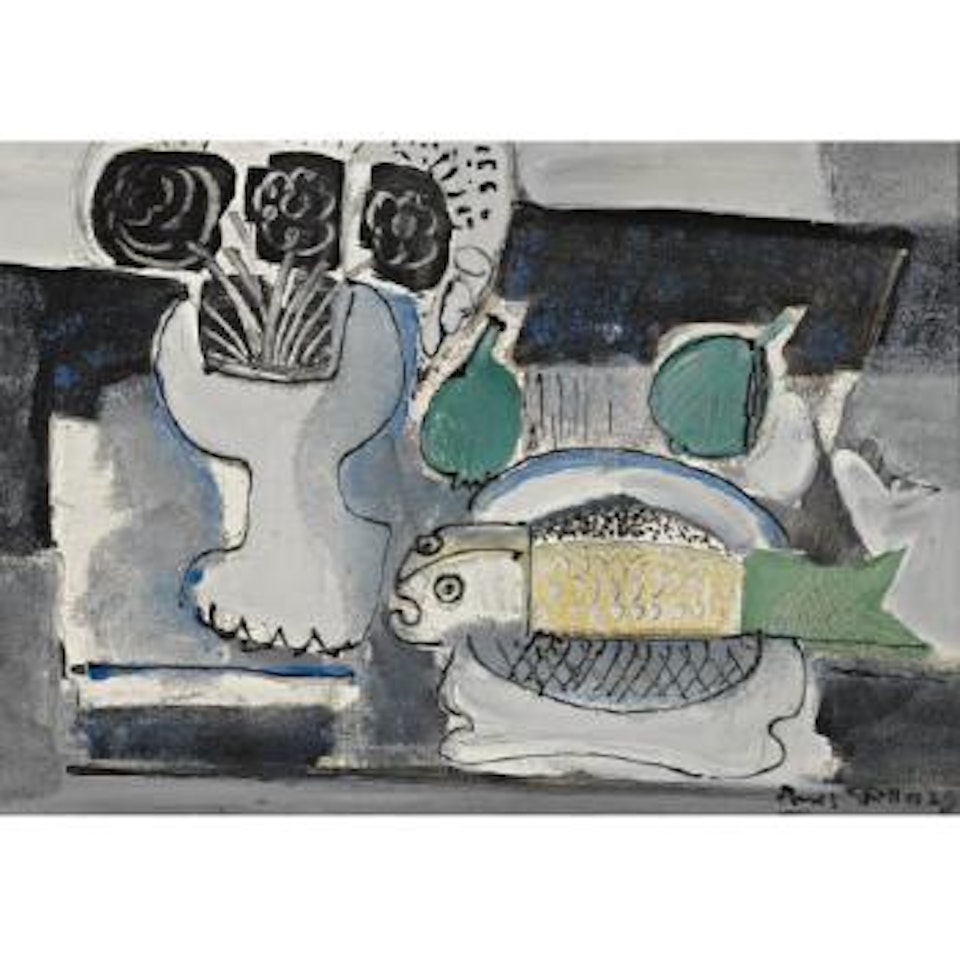 Still Life With Fish (Zátiší S Rybou) by Emil Filla