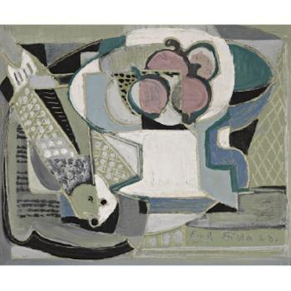 Still Life With Fruit And Fish (Zátiší S Ovocem A Rybou) by Emil Filla