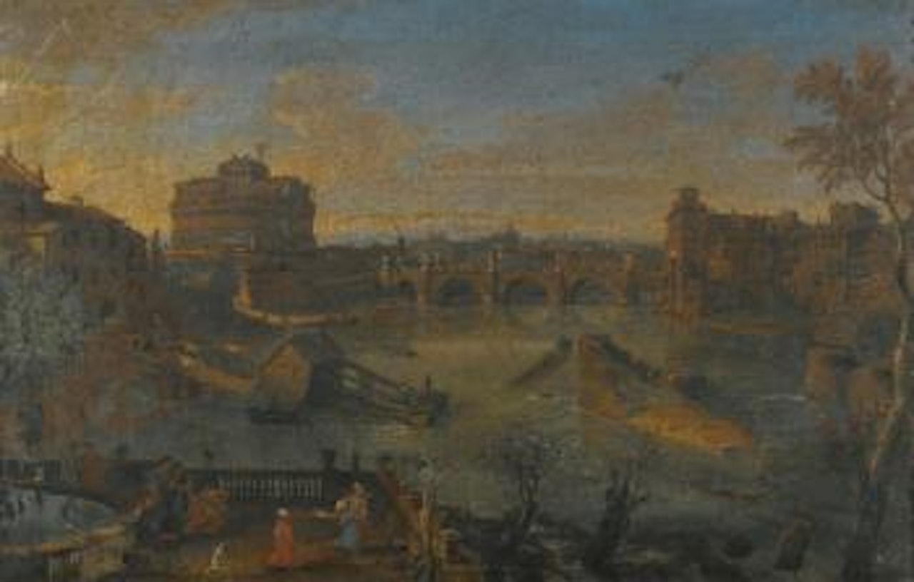 Rome, The Castel Sant'angelo And The River Tiber From The South by Gaspar van Wittel
