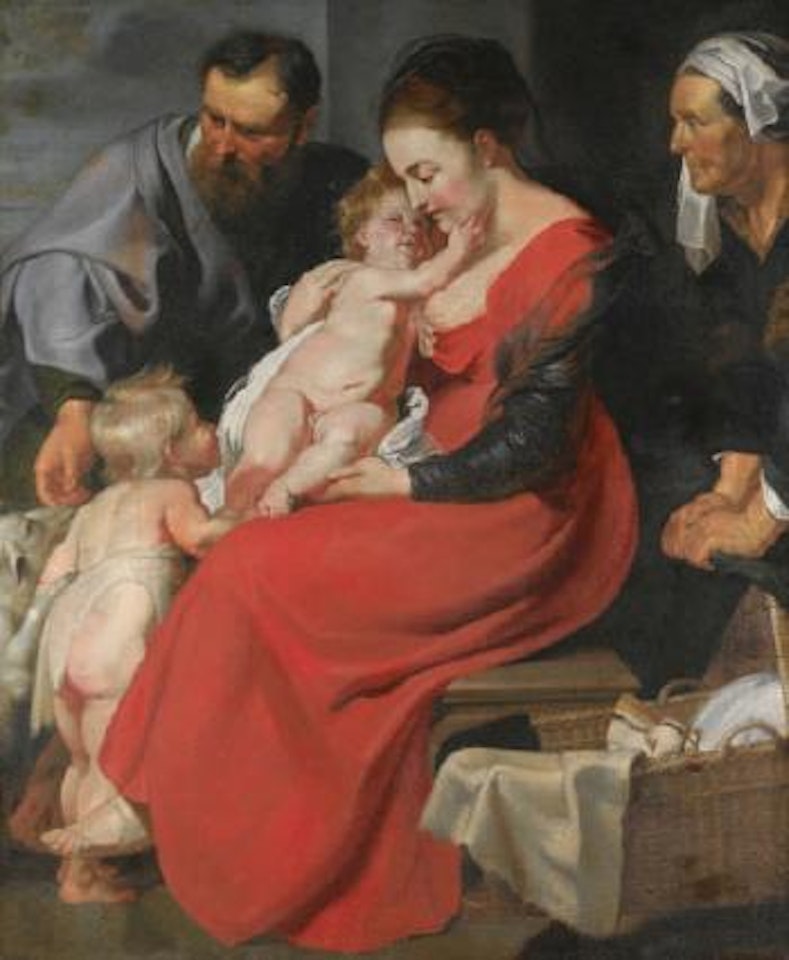 The Holy Family With Saints Elizabeth And John The Baptist by Peter Paul Rubens