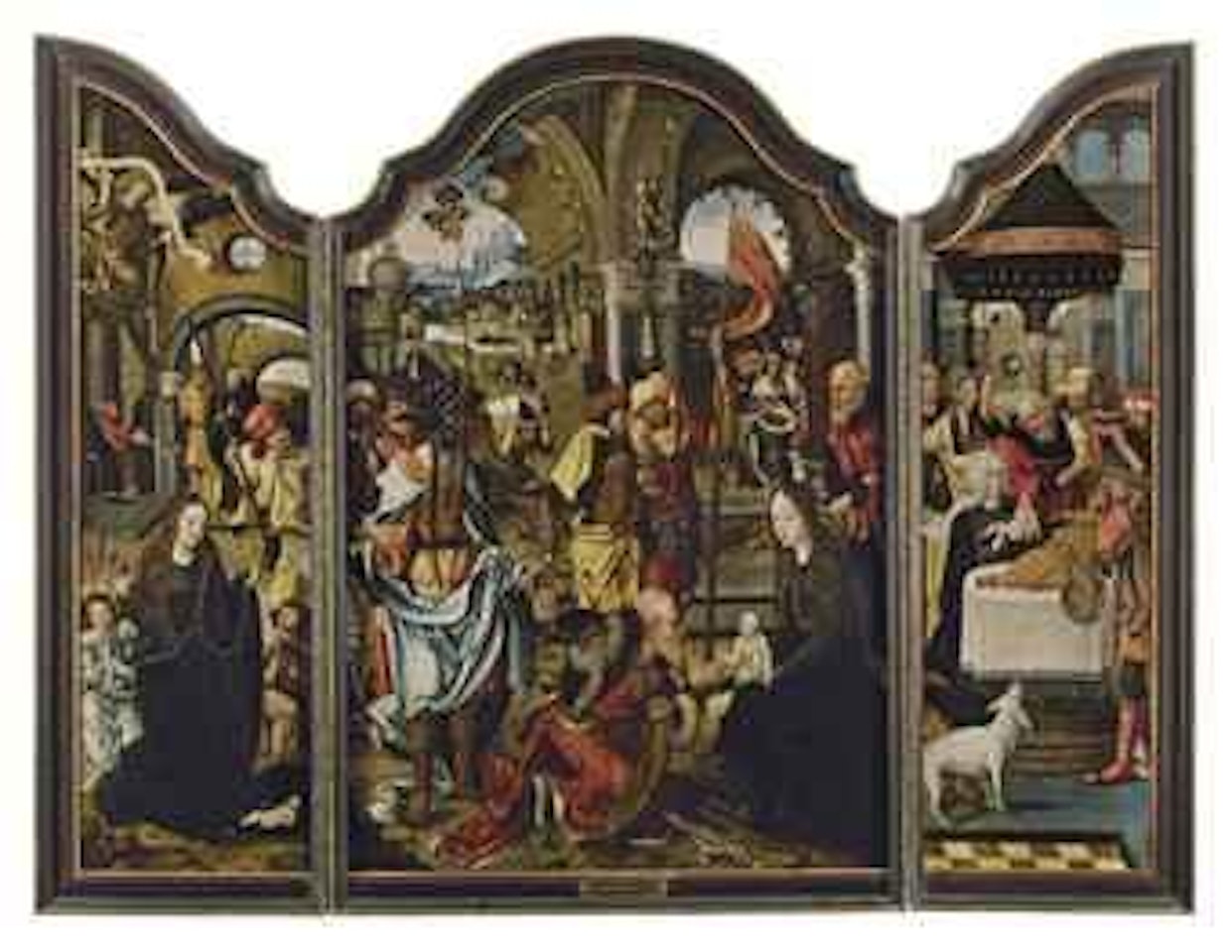 L'Adoration des Mages. La Nativité. La Circoncision by Attributed to Pieter Coecke van Aelst I