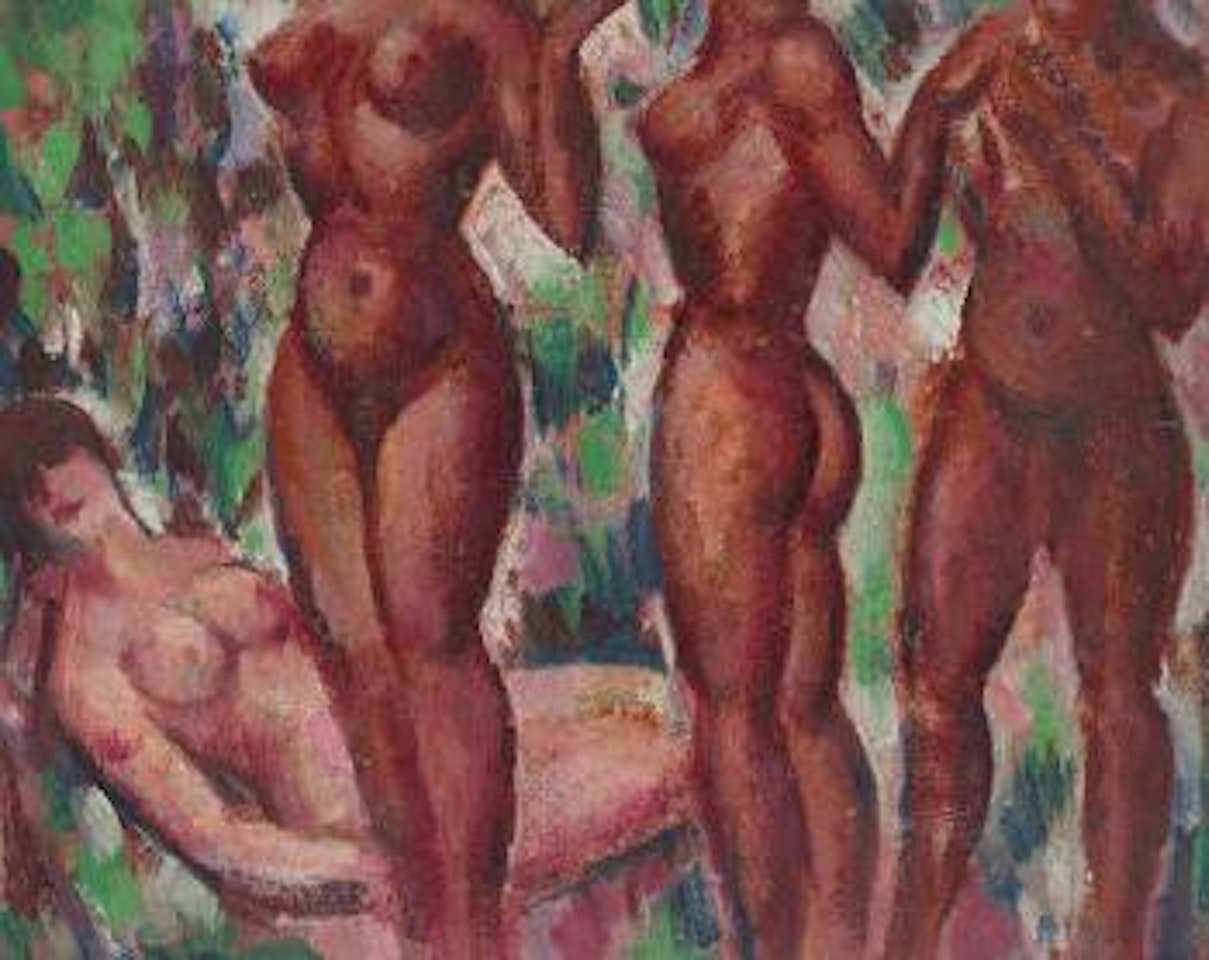 Nudes in a wood, Cap d'Antibes by John Duncan Fergusson