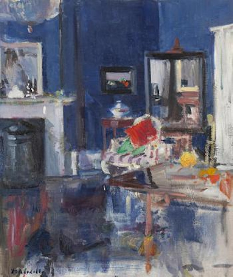 Blue studio interior - George Street by Francis Campbell Boileau Cadell