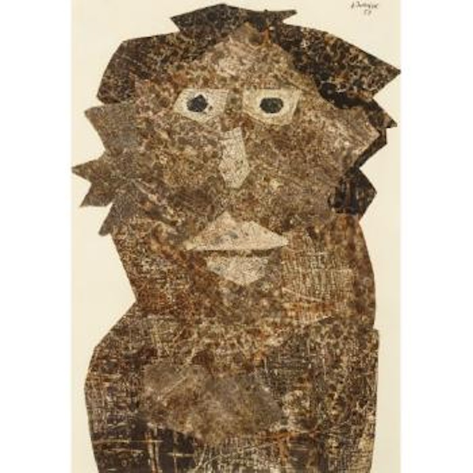 Figure Pensive by Jean Dubuffet