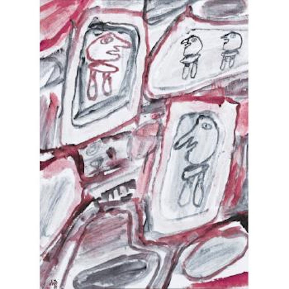 Site Avec Quatre Personnages by Jean Dubuffet