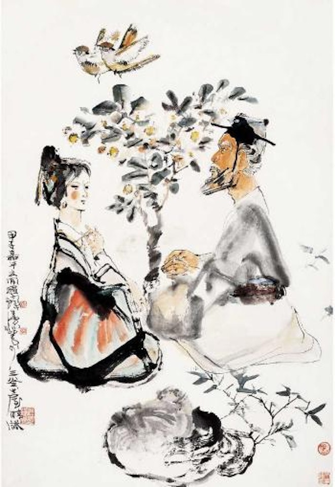 Appreciating the spring scenery together by Cheng Shifa