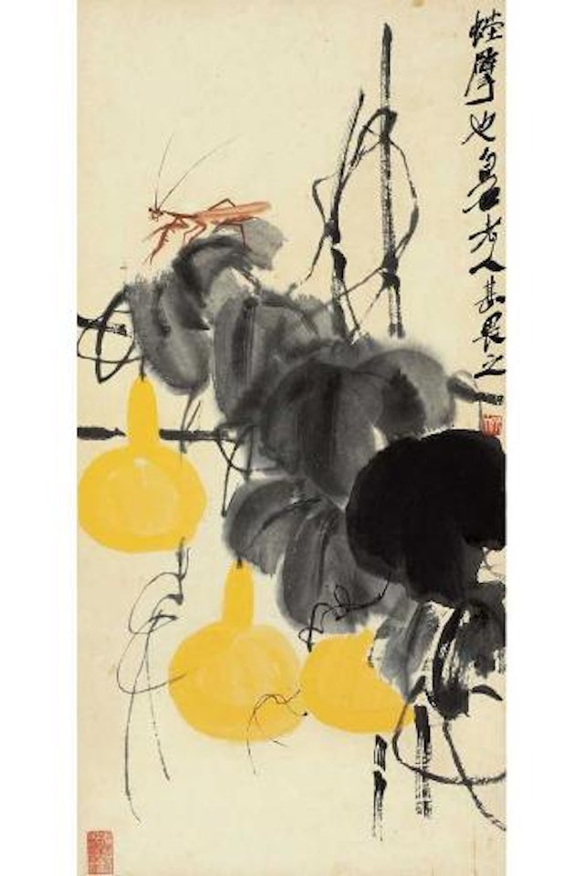 Rearhorse and bottle gords by Qi Baishi