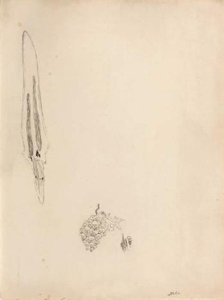 Dessin preparatoire pour Les chants de Maldoror by Salvador Dali