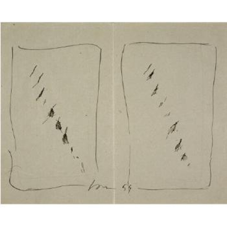 Due Studi by Lucio Fontana