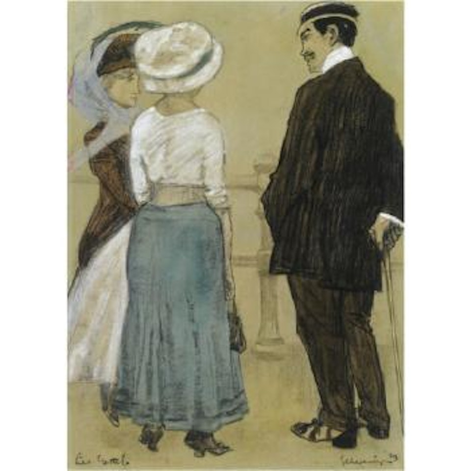 Conversation On The Boulevard, Scheveningen by Leo Gestel