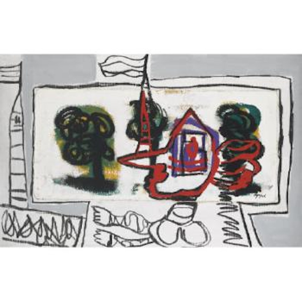 On The Warpath (Cardboard Frame Series) by Karel Appel