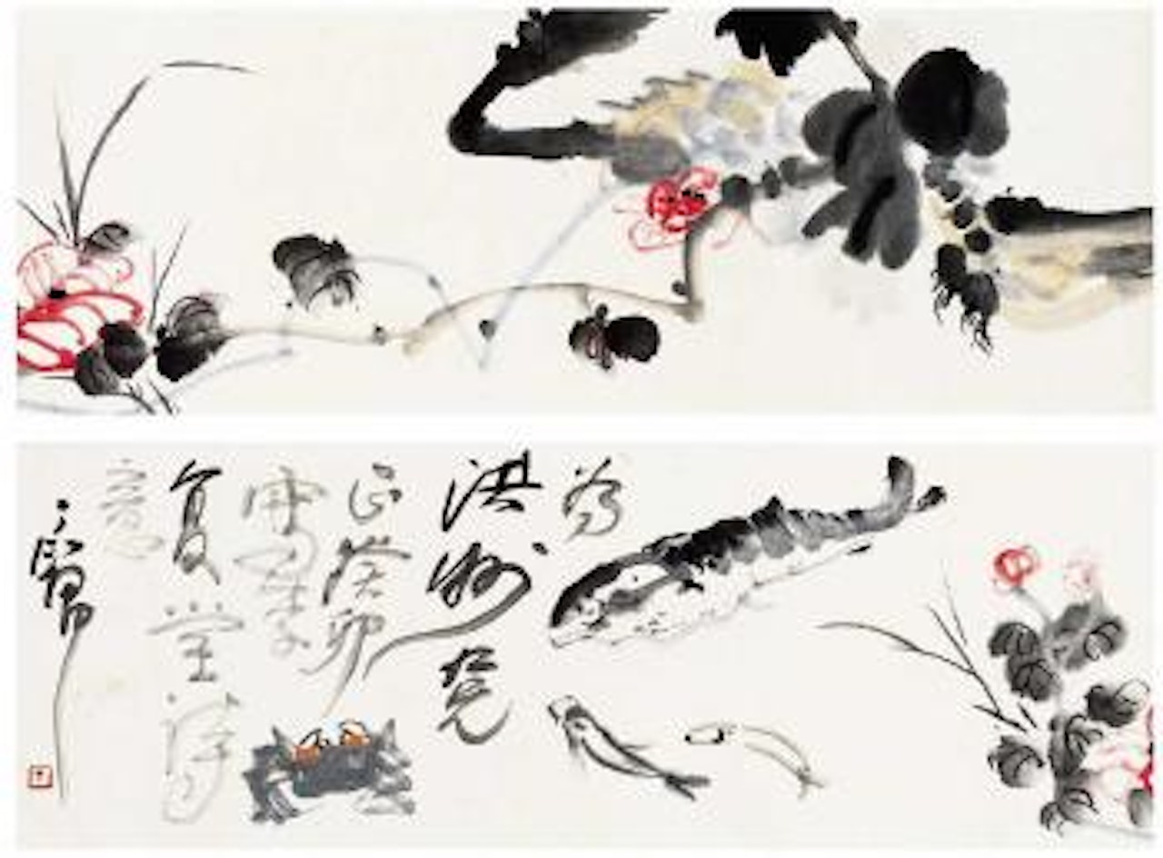 Plants and fishes by Ding Yanyong