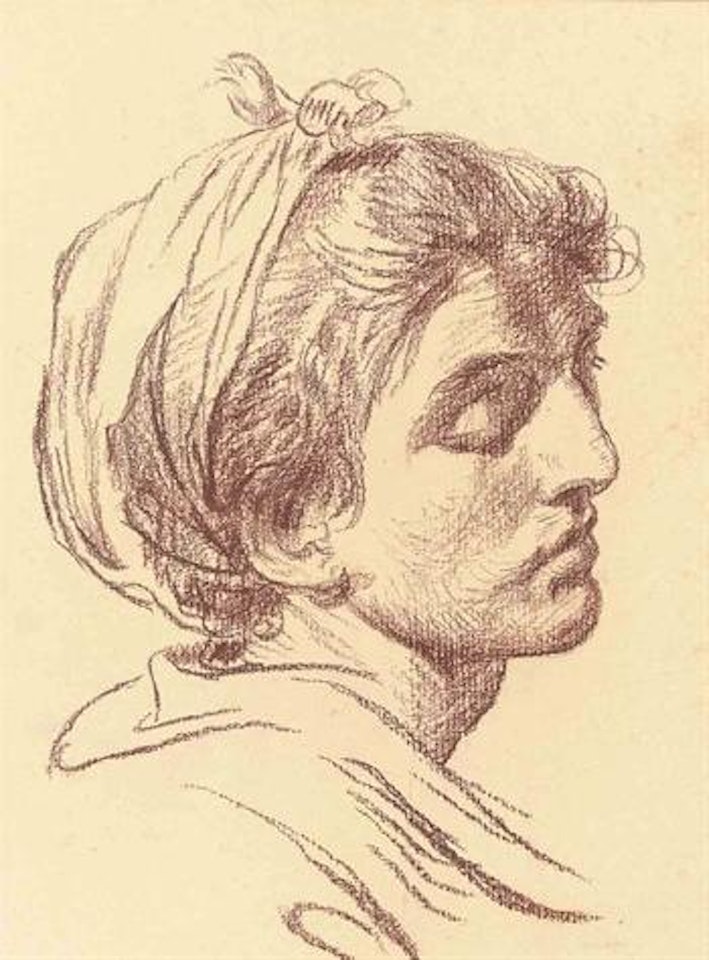 Head of a young woman by Jean-Baptiste Greuze