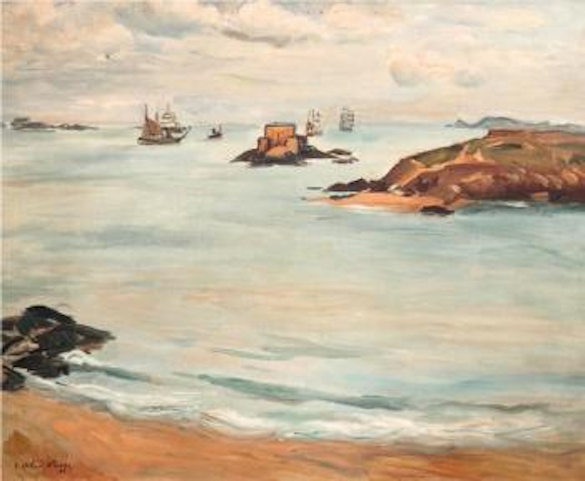 Vue sur le grand Bé et le petit Bé, Saint-Malo by Othon Friesz