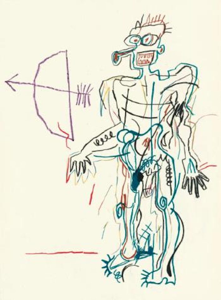 Untitled (Man With Bow) by Jean-Michel Basquiat