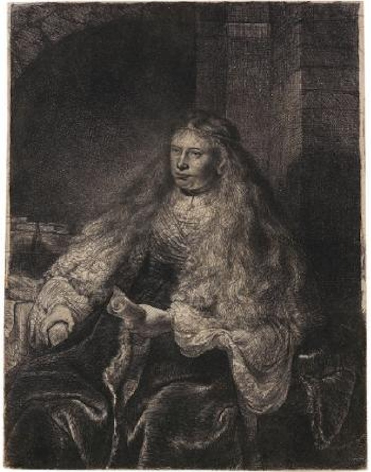 Die große Judenbraut by Attributed to Rembrandt Harmensz van Rijn