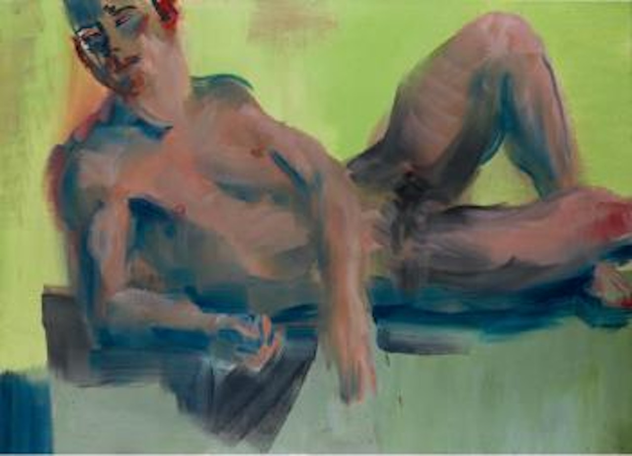 Markus reclining by Rainer Fetting