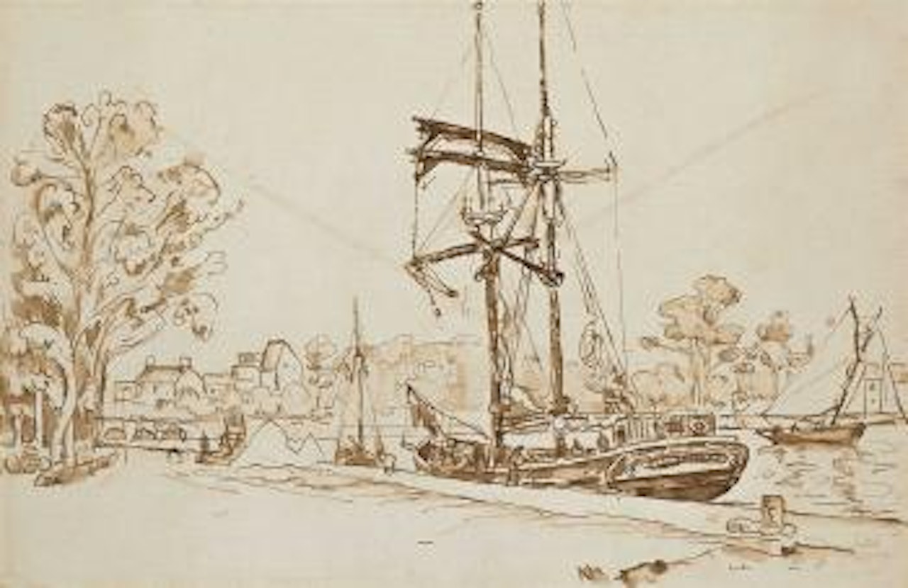 Bâteaux sur le Tarn à Albi by Paul Signac