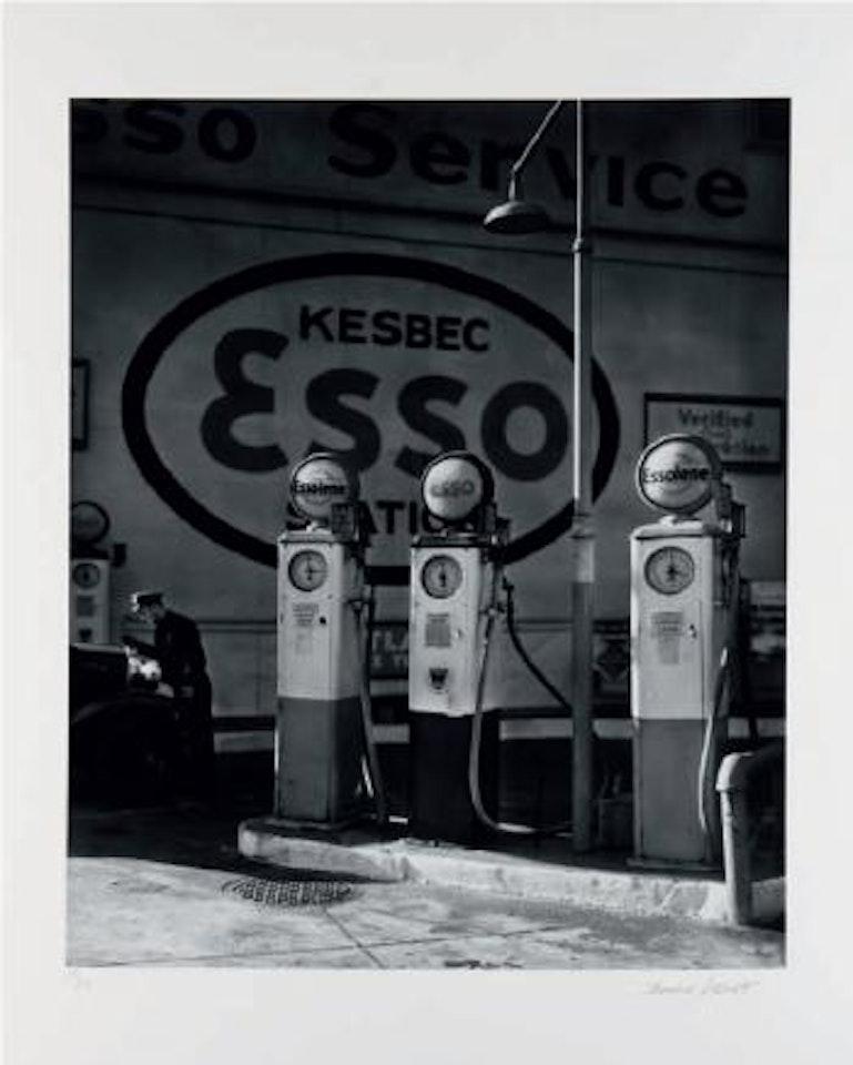 Esso Station, East Tremont Ave and Dock St, New York by Berenice Abbott