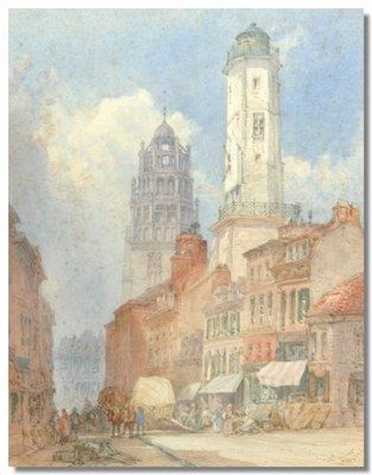Rue de la Bouderie, Calais by William Callow
