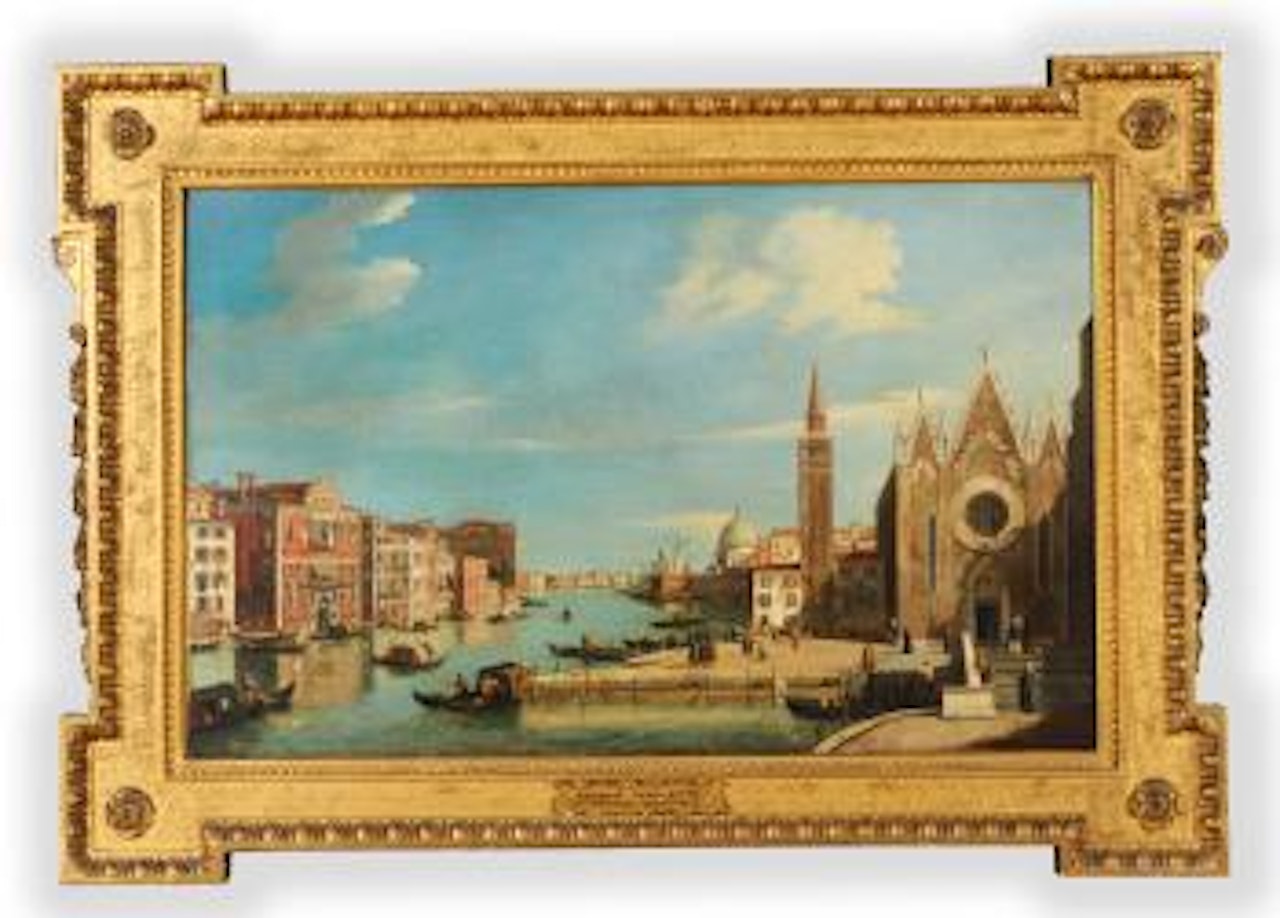 The Grand Canal, looking east from the Carita towards the Bacino by Canaletto