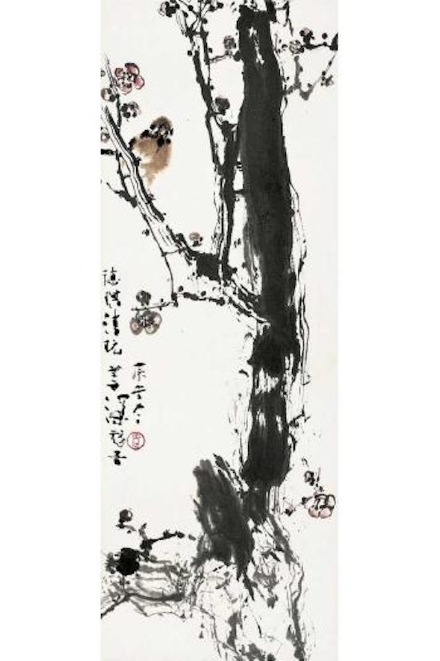 An old blossoming plum tree by Yang Shanshen