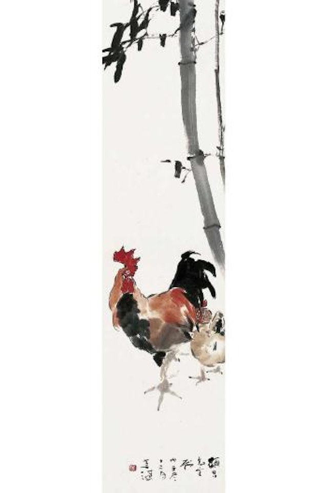 Two chickens by Yang Shanshen