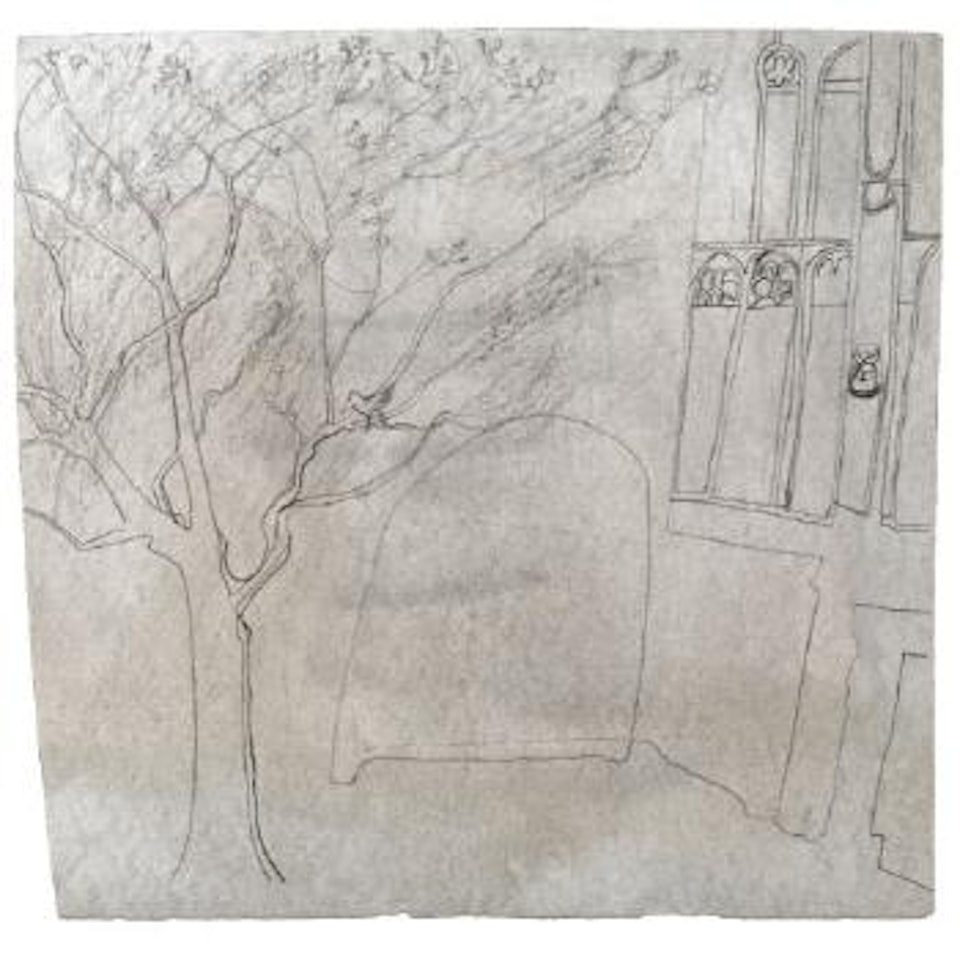 Muchelney Abbey With Bird by Ben Nicholson, O.M.