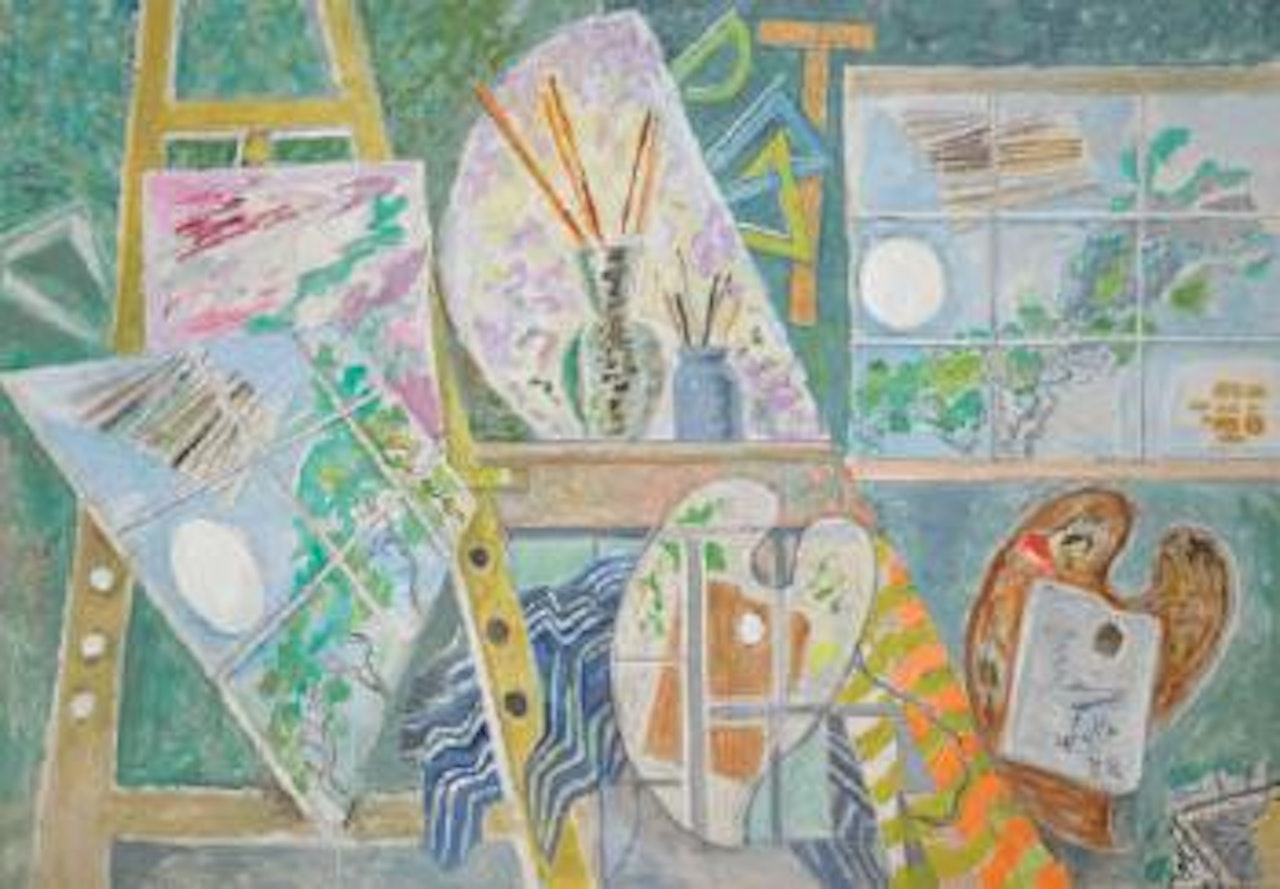 Window, Easel And Reflections by Nicolas Ghika