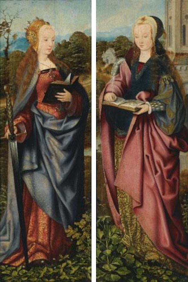Saint Catherine; Saint Barbara by Master of Frankfurt