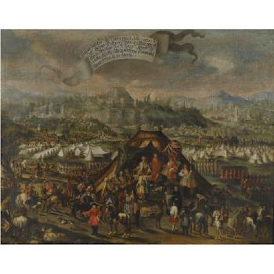 The Meeting Of The Ottoman And Venetian Envoys At The Fortress Of Imotski Near The Blue Lake, 1720 by Venetian School