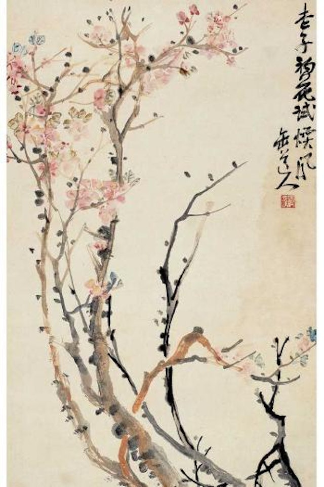 Apricot blossoms by Wu Changshuo
