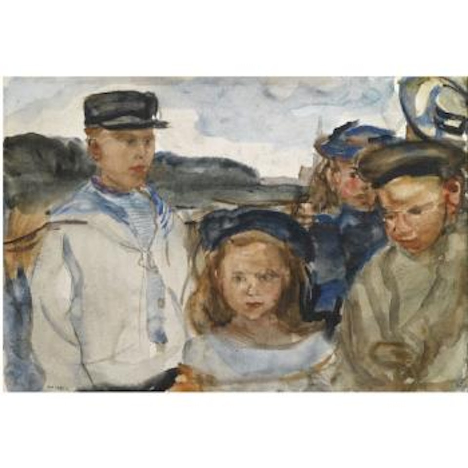 Children At The Oosterpark, Amsterdam by Isaac Israels