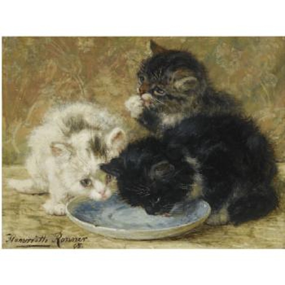 Three Kittens by Henriette Ronner-Knip