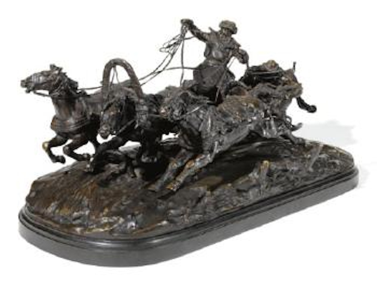 A Rare Group 'Troika With a Sleigh' by Eugene Alexandrovic Lanceray