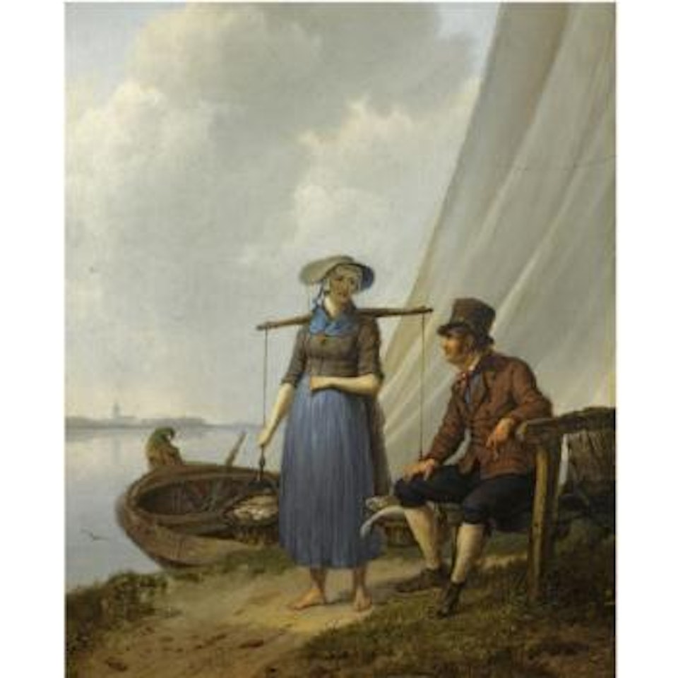 The Flirtation by Jan Hermanus Koekkoek