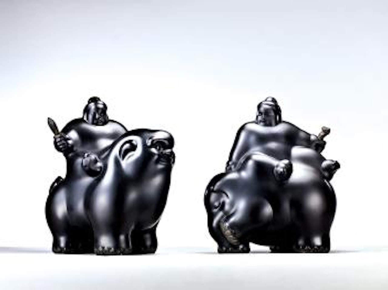 Wisdom Bodhisattva & Fulfillment Bodhisattva by Li Chen