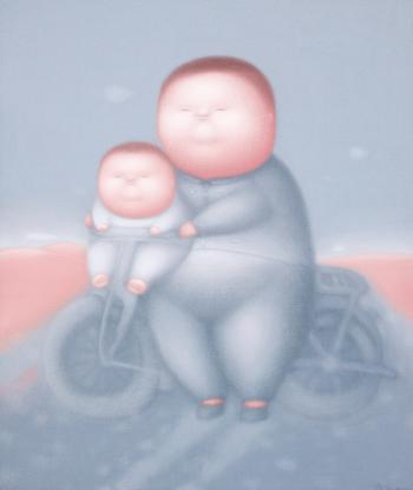 Mother and child by Pan Dehai