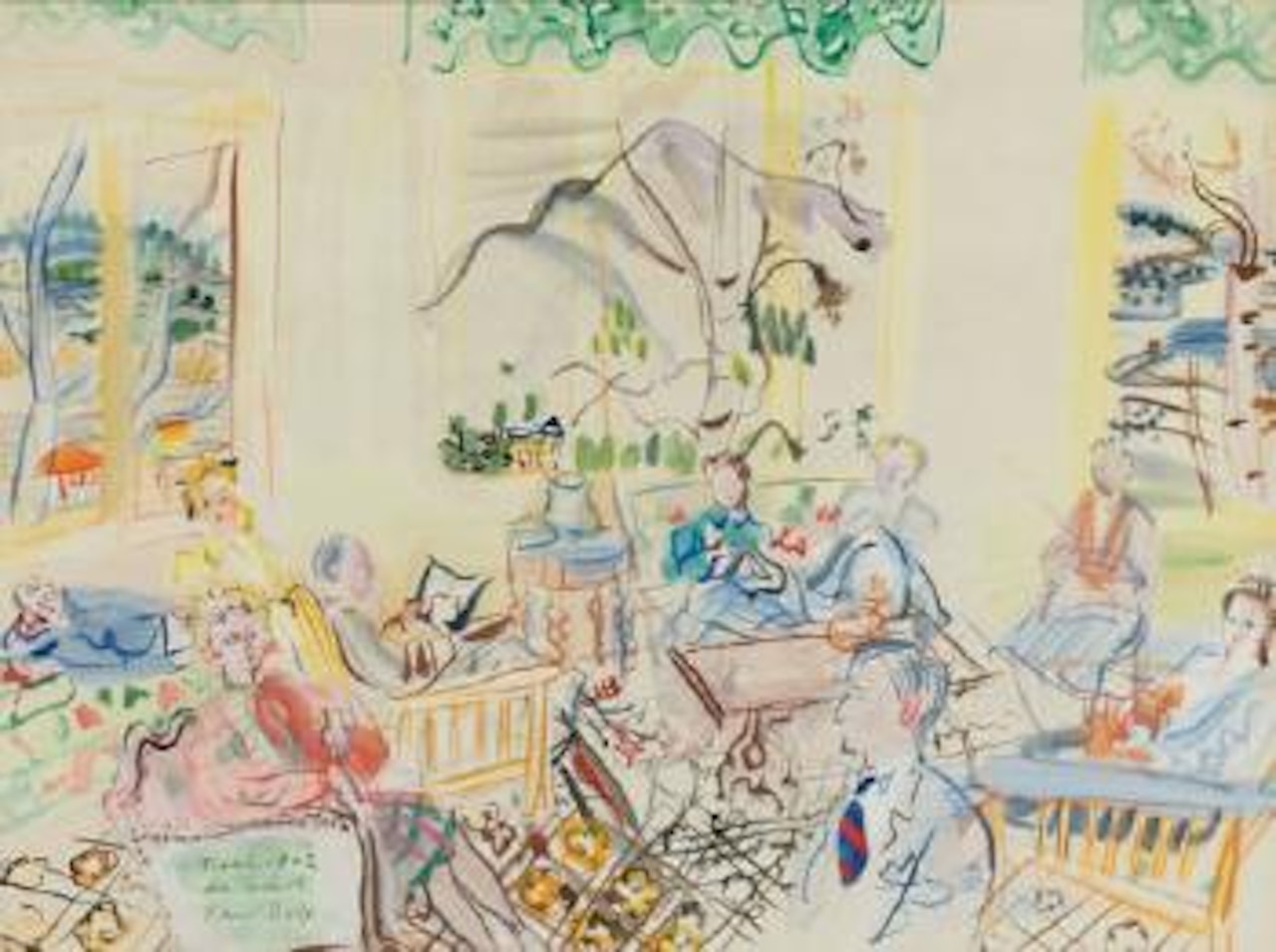 Le Casot À Vernet-les-bains, Noel by Raoul Dufy