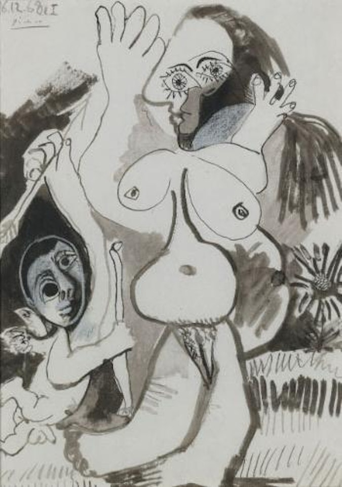 Nu Debout Et Amour by Pablo Picasso