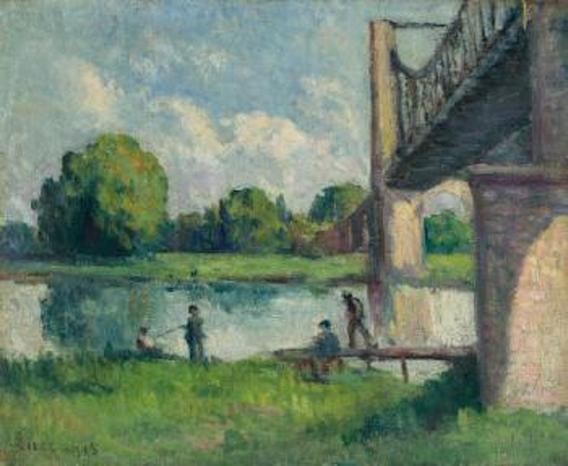 Pont Aux Environs D'angers by Maximilien Luce