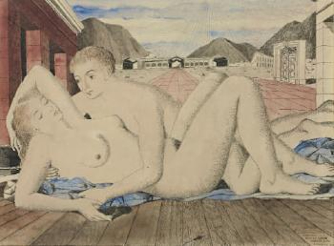 Deux Figures by Paul Delvaux