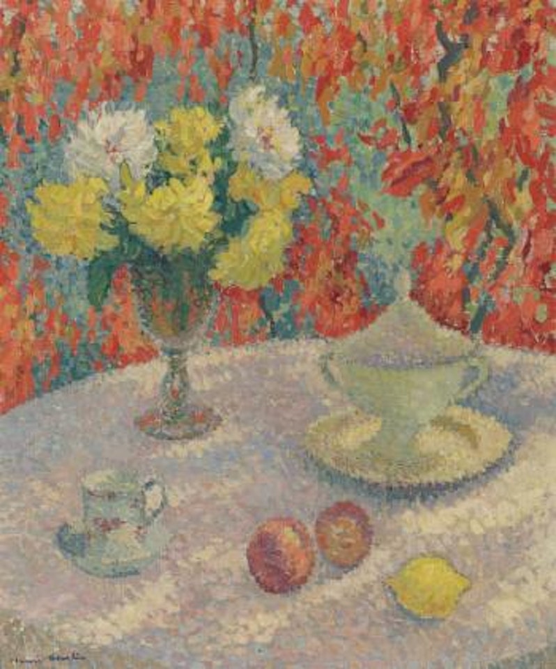 Dahlias Au Soleil by Henri Jean Guillaume Martin