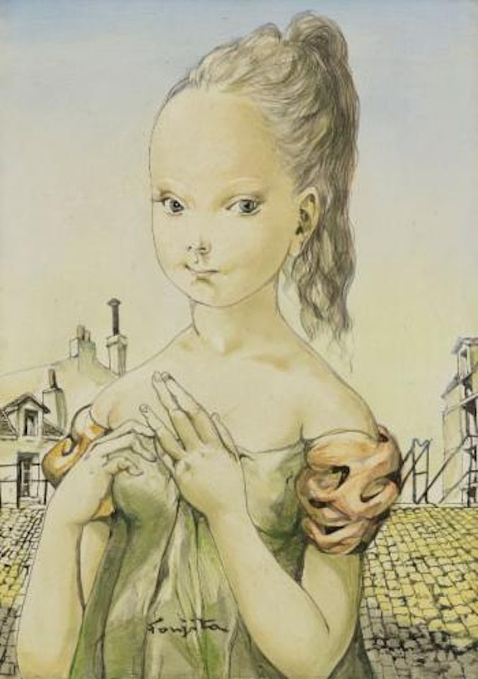Portrait De Jeune Femme by Leonard Tsuguharu Foujita