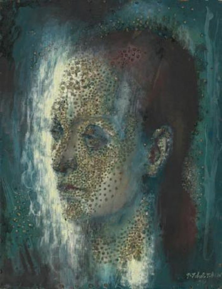 Head Of Helena Rubinstein Encrusted With Sequins by Pavel Tchelitchew
